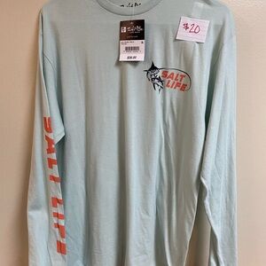 Salt Life Men's Aqua Long Sleeve Tee